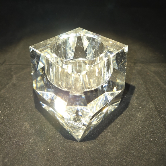 2 unmatching Clear Crystal Rosenthal Votive Candle Holders - Picture 2 of 9